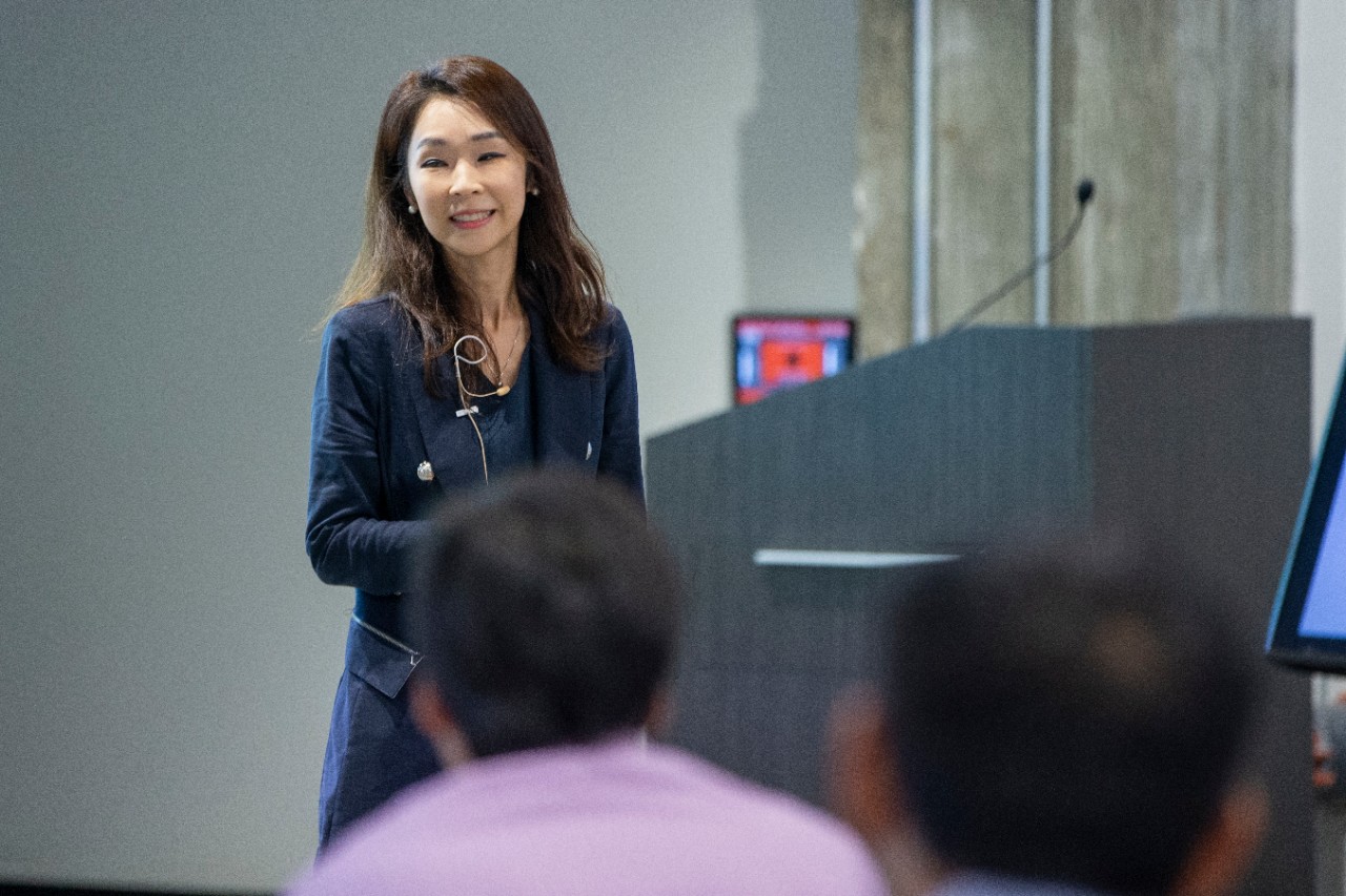 People enjoyed the presenters during the University of Cincinnati Venture Lab Pre-accelerator Cohort 6 Graduation and Presentation Event at Innovation Hub September 17, 2019. UC/Joseph Fuqua II